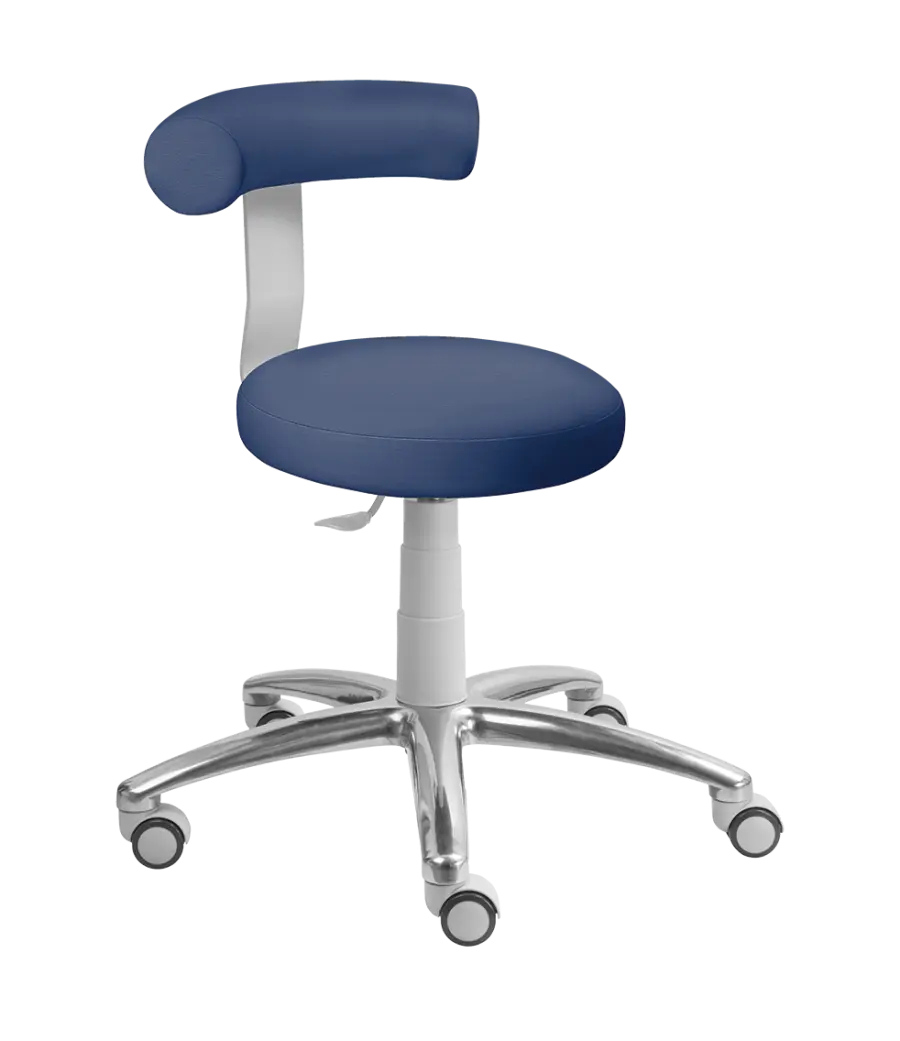 LZ83 G - N stolička otočná, výška sezení 46-59 cm, koženka SILVERTEX - koženka modrá 30512